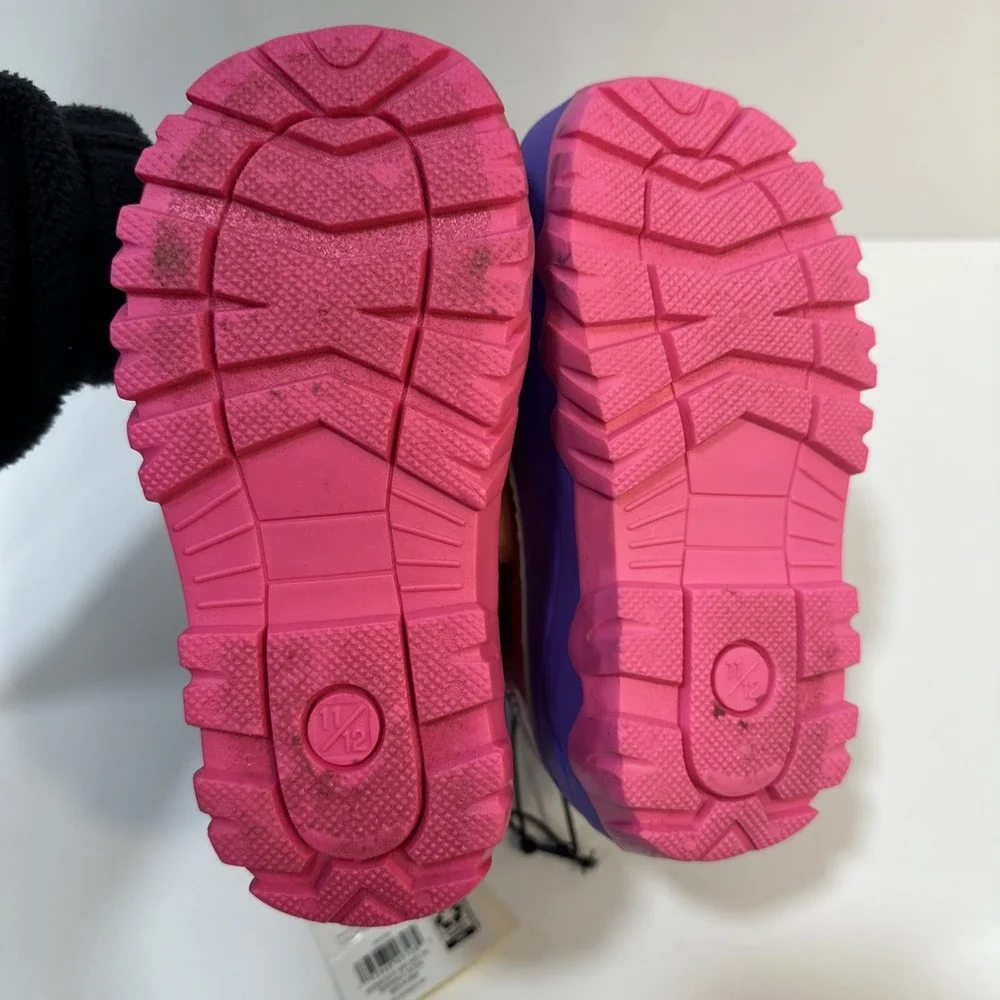 Member's Mark Kids Girl Easy On Bungee Laced Snow Boot size 11/12 NWT READ